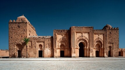 Tinmal Mosque in Morocco features beautiful architecture.