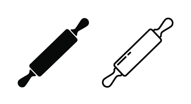 Two rolling pins in contrasting styles a minimalist silhouette