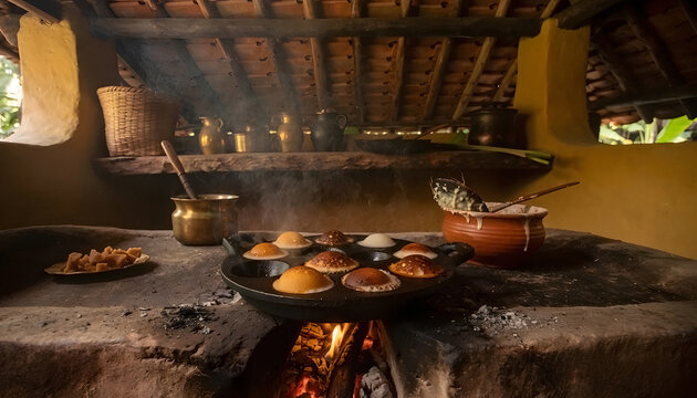 Traditional Kerala Kitchen Cooking Unniyappam