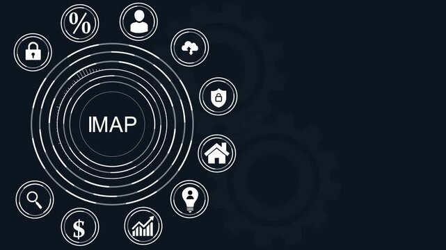 map Business Strategy Infographic With Icons And dot Background image photo, gears background.4k Animation.