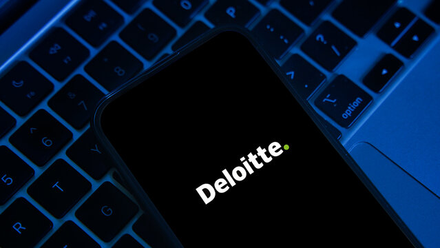 Deloitte logo displayed on a smartphone screen &ndash; Delhi, India &ndash; June 04, 2025