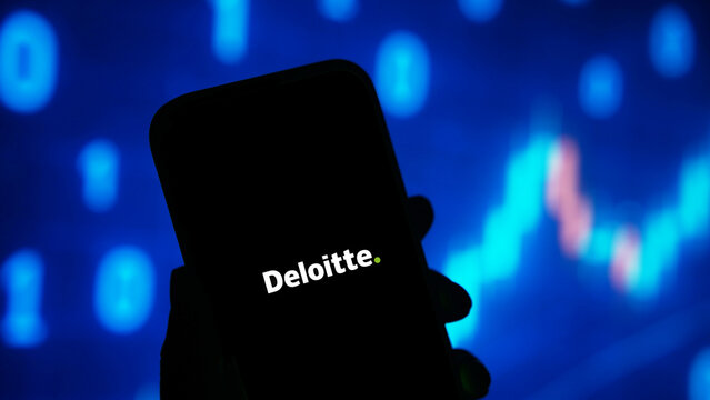 Deloitte logo displayed on a smartphone screen &ndash; Delhi, India &ndash; June 04, 2025