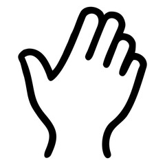 Obraz premium Open Hand Gesture: A simple, illustrative rendering of a human hand, presented in a clean, minimalist style. The open hand is the focal point, expressing a gesture of offering, greeting.