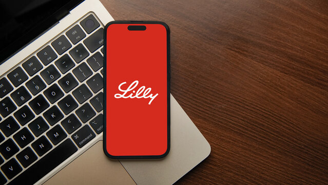 Eli Lilly and Company logo displayed on a smartphone screen &ndash; Delhi, India &ndash; June 04, 2025
