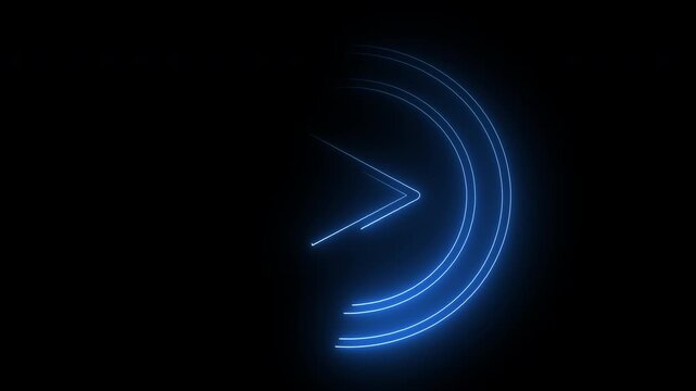 Play Button Icon Animation &ndash; Video Media Player Interface Symbol