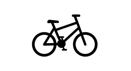 Fototapeta premium A simple icon of a bicycle depicts transportation with wheels and frame.