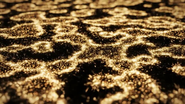 Golden Sparkler Reaction Diffusion Pattern