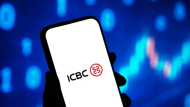 Industrial and Commercial Bank of China ICBC logo displayed on a smartphone screen &ndash; Delhi, India &ndash; June 04, 2025