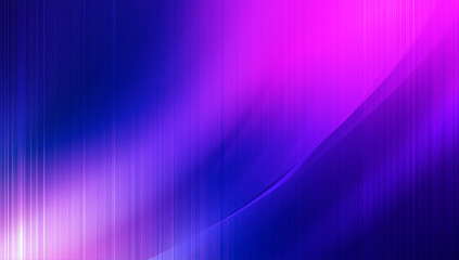 Abstract Blue Purple Magenta Gradient Background with Vertical Glowing Light Streaks and Soft Curved Wave. Neon Futuristic Digital Glow Motion Lines Wallpaper Poster Banner Design Element