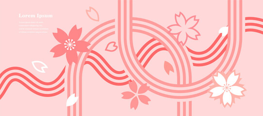 幾何学 抽象 桜 花 サークル 春 背景