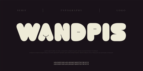Wandpis, Creative digital abstract scifi modern alphabet fonts. Science fiction typography sport, technology, fashion, digital, future creative logo font. vector illustration  © Covecave