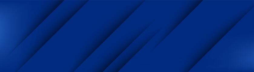 Obraz premium Modern abstract blue background with diagonal line. Simple graphic design element. Futuristic concept. Horizontal banner template with space for your text. Vector