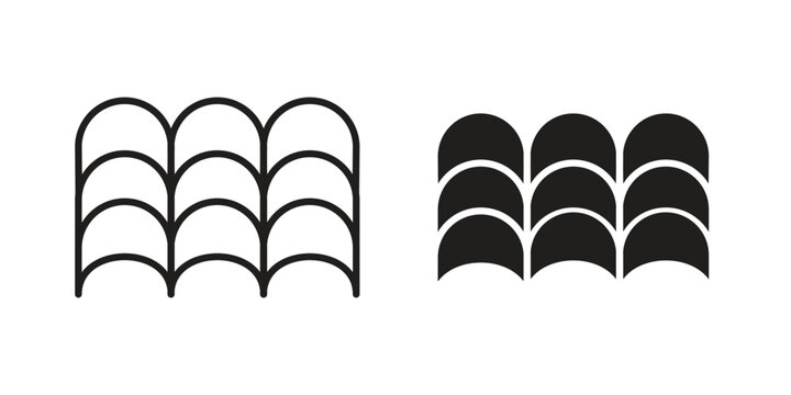 Roof tile icon Symbol for App and Web UI Design Vectors