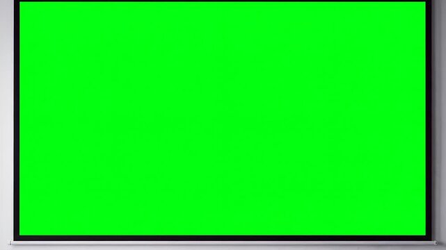 Cinema screen preview projection with pulldown and cam on a green screen environment
