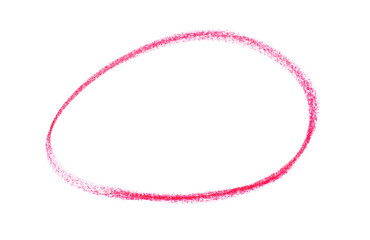 Red Hand-Drawn Grunge Oval Scribble Frame Isolated on a transparent Background