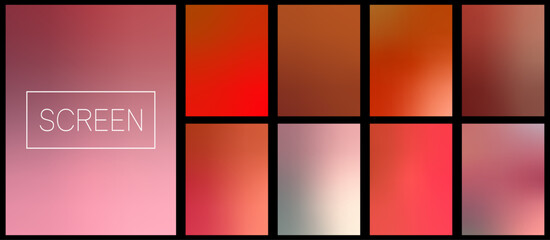 Vibrant Red Abstract Gradient Backgrounds with Soft Blur and Dynamic Color Flow