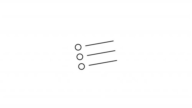 Numbered list line icon