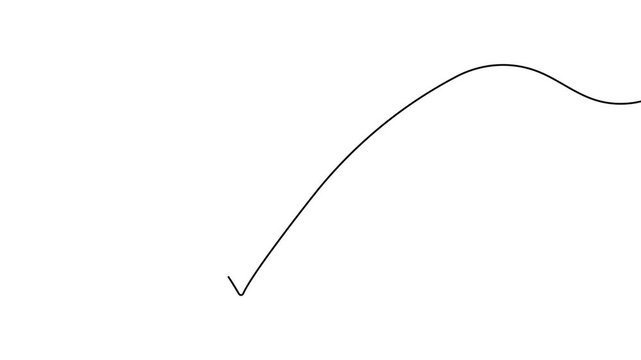 Check mark icon continuous one line drawing tick symbol 4k video animation