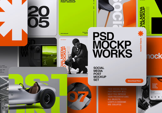 Social Media Post Mockup - 15  Posts