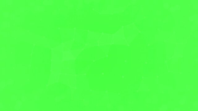 Abstract plexus network background with green screen loop