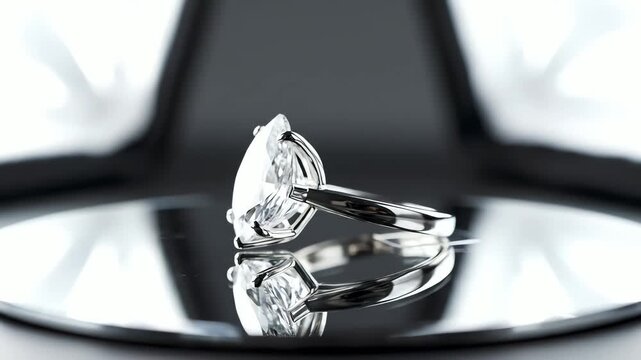Marquise Cut Diamond Engagement Ring Gleaming
