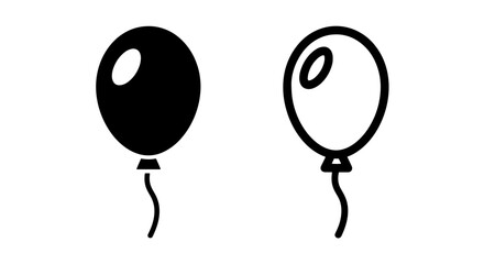 Oval Party Balloon Icon for Festive Decoration and Events © MdDelowar