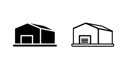 Obraz premium Perspective warehouse icons for industrial storage and logistics