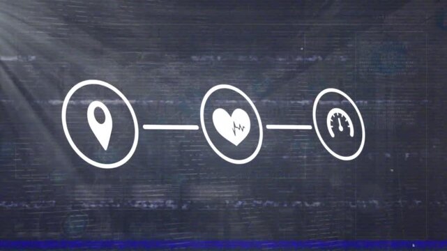 Animation of mathematics formulas on grey background