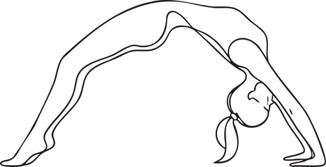 Woman Lying Relaxing Rest Pose Outline