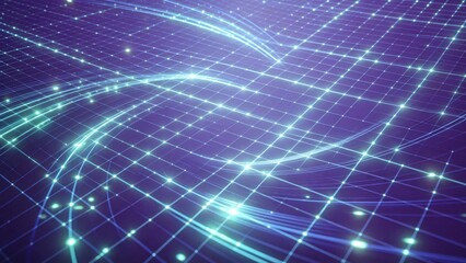 Abstract futuristic digital grid glowing blue lines data network cyber technology background virtual reality 3D rendering innovation science connection,Premium,Premium,Premium