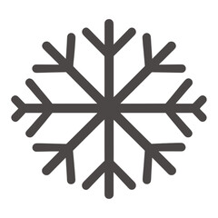 Fototapeta premium Gray Outline Snowflake Icon for Web Interface