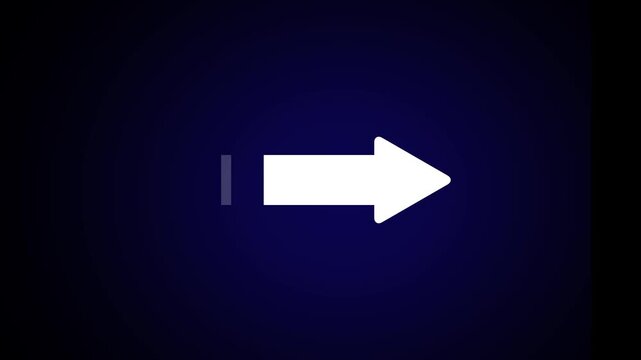 arrow icon anim arrow icon animation on black background.
