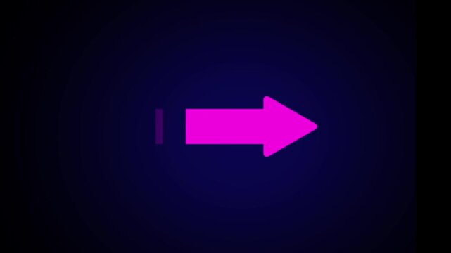arrow icon anim arrow icon animation on black background.