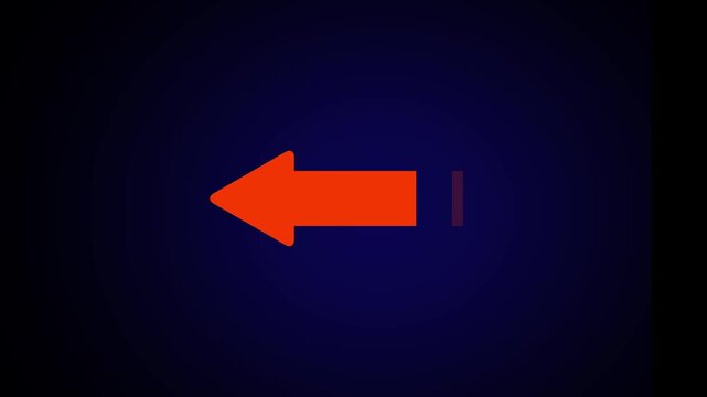 arrow icon anim arrow icon animation on black background.