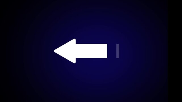 arrow icon anim arrow icon animation on black background.