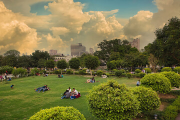 Obraz premium Central Park, Connaught Place, New Delhi