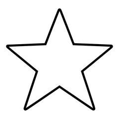 Obraz premium Outline Star Shape UI Icon for Web Interface