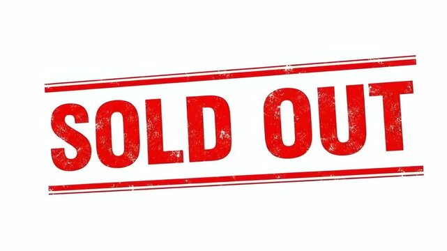 Red sold out stamp indicating product availability status