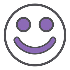 Naklejka premium Purple Smiley Face Outline UI Icon for App UI