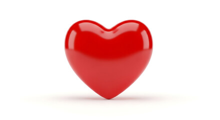 Fototapeta premium Minimal Red Heart Isolated
