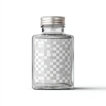 Textured Glass Bottle With Pattern Mockup Scene