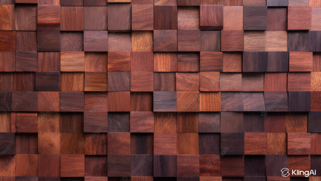 Dark brown wood block wall pattern