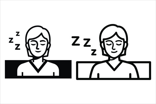 Two cartoon women sleeping with zzz symbols around their heads