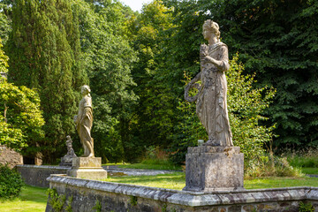 large stone statues in Wexford Garden in Ireland