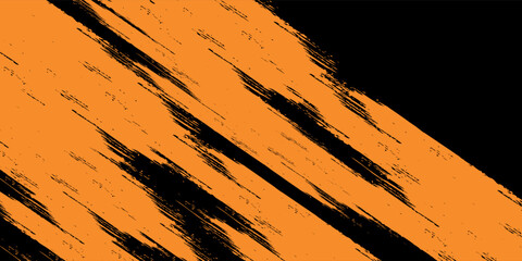 orange black brush Car sticker wrap pattern banner abstract sporty. eps 10 illustration
