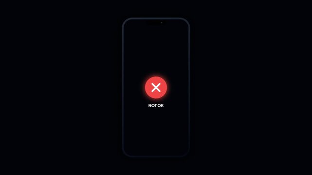 Motion Video 4K Genetic Scan Run Confirmation Failed Alert Mobile UI Animation Biotech Science App Interface Popup UX Design Smartphone Digital Healthcare Notification Graphic Simulation Dark Mode