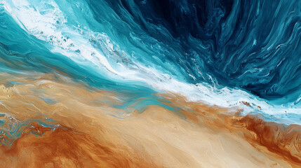 Obraz premium Beautiful luxury 3D modern abstract neon background consisting of waves with slight digital effect. 3d illustration, 3d rendering. 3d abstract modern business background wallpaper, wavy lines