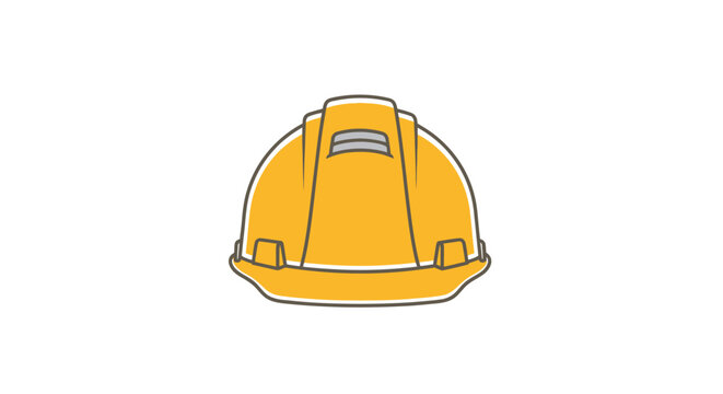 Yellow Hard Hat Safety Helmet Illustration.