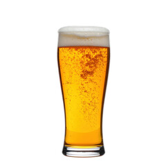 A glass of beer isolated on transparent background