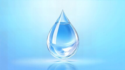 Obraz premium Perfectly clear water droplet hangs delicately in mid-air